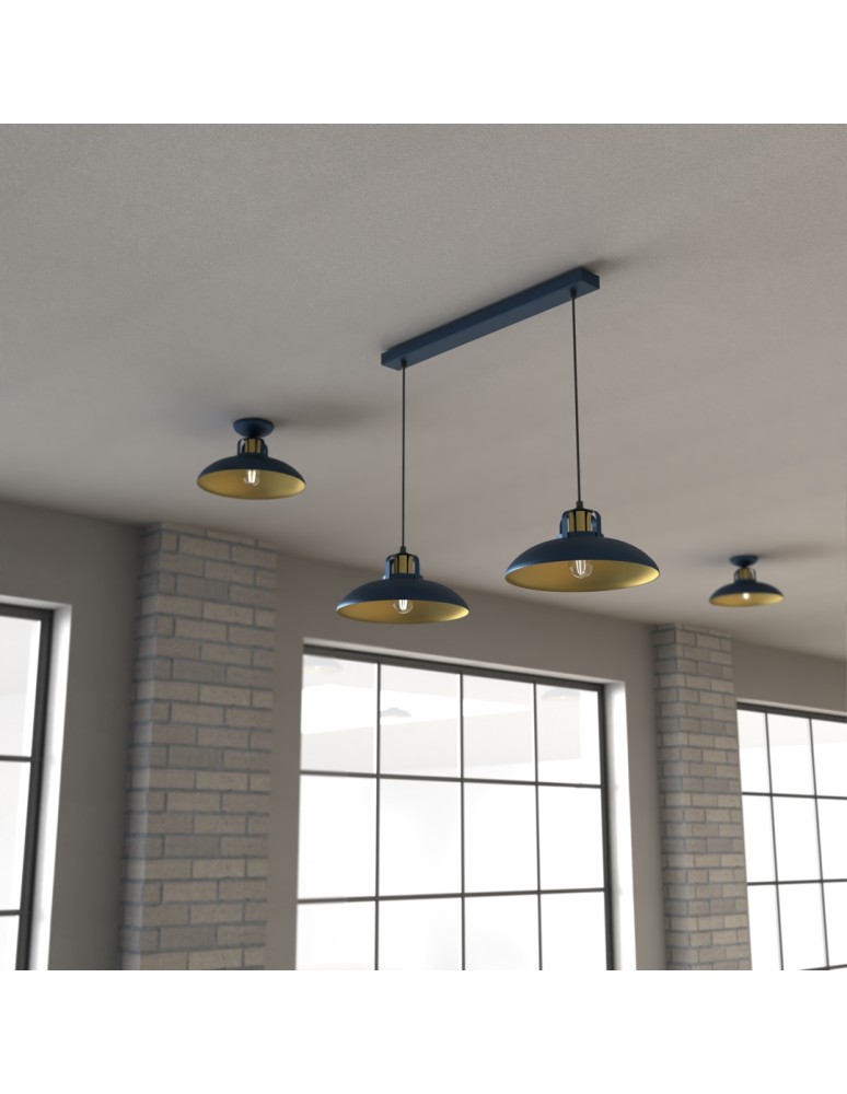 Milagro Lampa wisząca FELIX NAVY BLUE/GOLD 2xE27 MLP7715 Milagro Lampa wisząca FELIX NAVY BLUE/GOLD 2xE27 MLP7715
