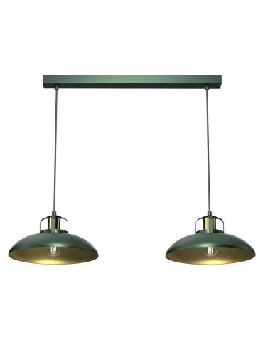 Milagro Lampa wisząca FELIX GREEN/GOLD 2xE27 MLP7710