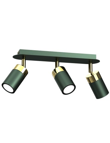 Milagro Lampa sufitowa JOKER GREEN/GOLD 3xGU10 MLP7719