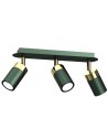 Milagro Lampa sufitowa JOKER GREEN/GOLD 3xGU10 MLP7719