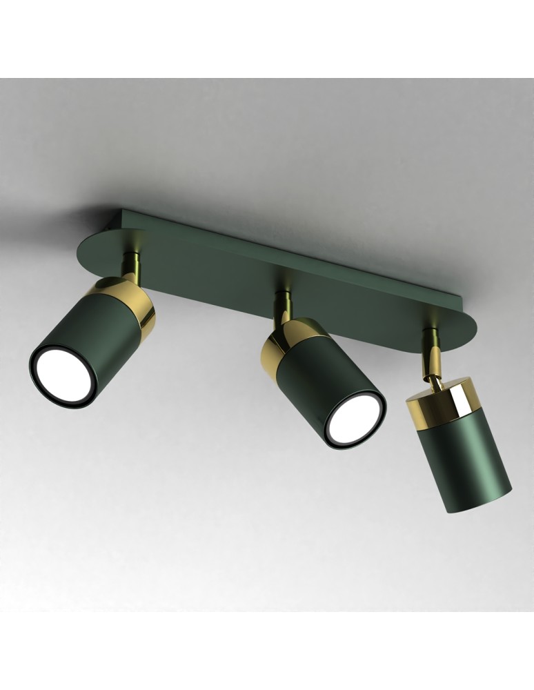Milagro Lampa sufitowa JOKER GREEN/GOLD 3xGU10 MLP7719 Milagro Lampa sufitowa JOKER GREEN/GOLD 3xGU10 MLP7719