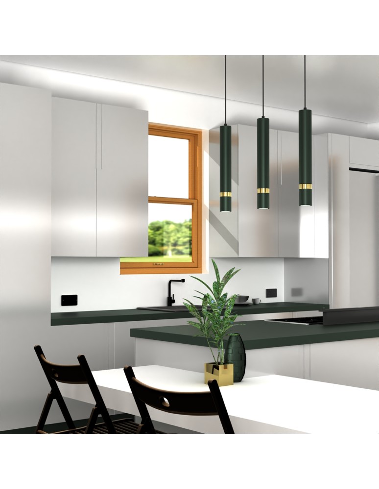 Milagro Lampa wisząca JOKER GREEN/GOLD 3xGU10 MLP7721 Milagro Lampa wisząca JOKER GREEN/GOLD 3xGU10 MLP7721