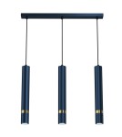 Lampy wiszące potrójne - Milagro Lampa wisząca JOKER NAVY BLUE/GOLD 3xGU10 MLP7726 - product 1
