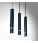 Lampy wiszące potrójne - Milagro Lampa wisząca JOKER NAVY BLUE/GOLD 3xGU10 MLP7726 - product 2
