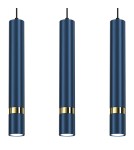 Lampy wiszące potrójne - Milagro Lampa wisząca JOKER NAVY BLUE/GOLD 3xGU10 MLP7726 - product 4