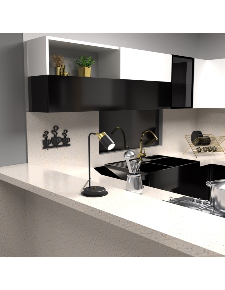 Milagro Lampka nocna JOKER BLACK/GOLD 1xGU10 MLP7534 Milagro Lampka nocna JOKER BLACK/GOLD 1xGU10 MLP7534