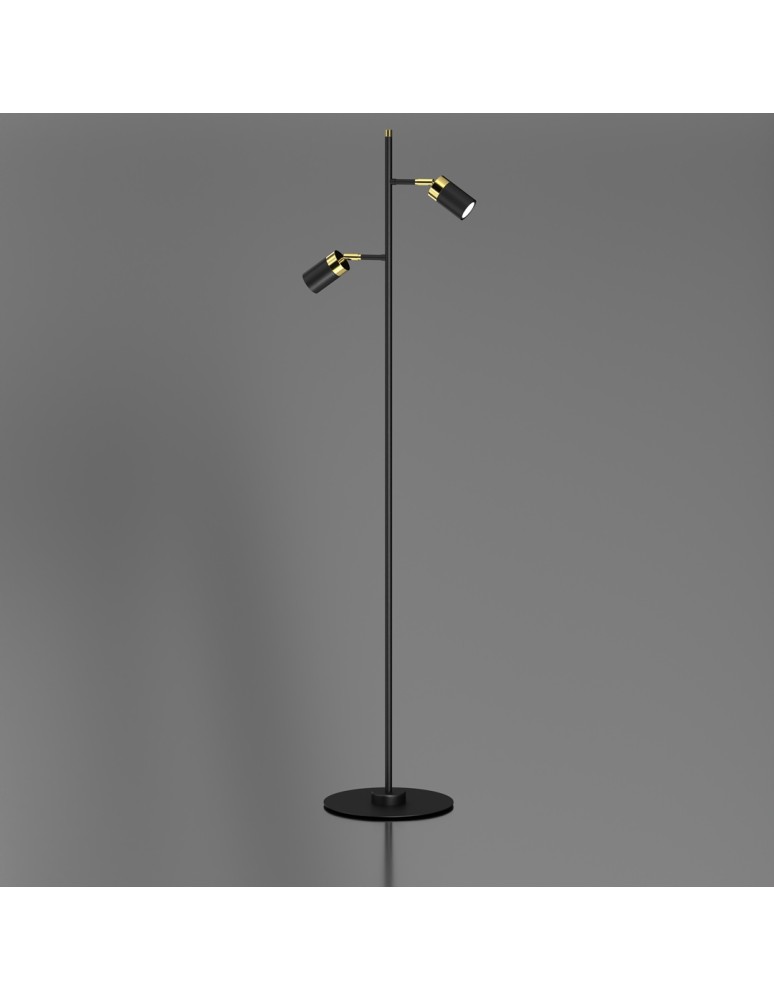 Milagro Lampa podłogowa JOKER BLACK/GOLD 1xGU10 MLP7535 Milagro Lampa podłogowa JOKER BLACK/GOLD 1xGU10 MLP7535