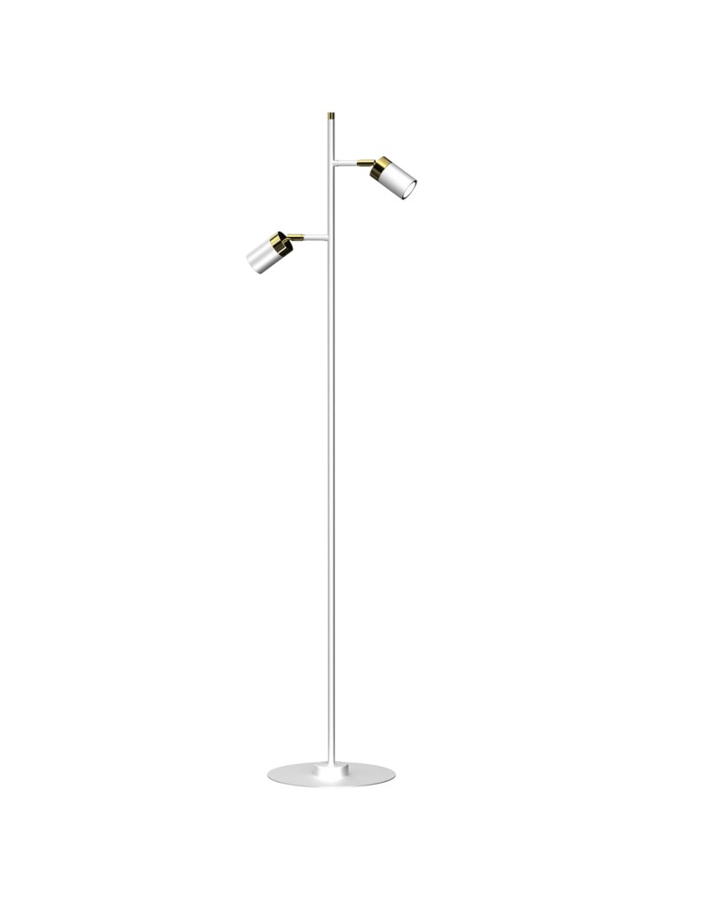 Milagro Lampa podłogowa JOKER WHITE/GOLD 1xGU10 MLP7537