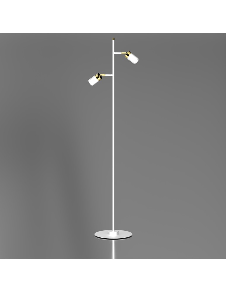 Milagro Lampa podłogowa JOKER WHITE/GOLD 1xGU10 MLP7537