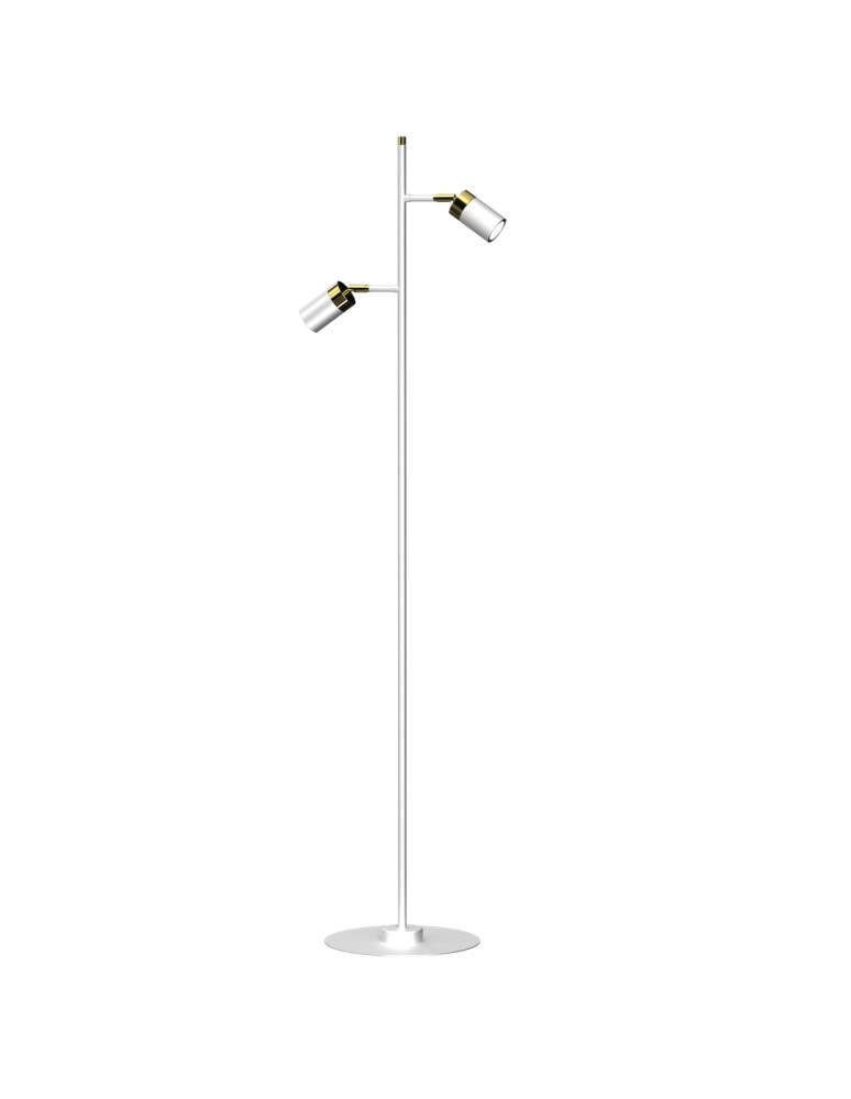 Milagro Lampa podłogowa JOKER WHITE/GOLD 1xGU10 MLP7537