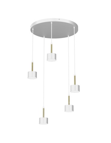 Milagro Lampa wisząca ARENA WHITE/GOLD 5xGX53 MLP7757