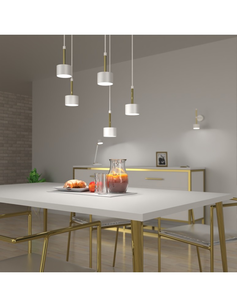 Milagro Lampa wisząca ARENA WHITE/GOLD 5xGX53 MLP7757 Milagro Lampa wisząca ARENA WHITE/GOLD 5xGX53 MLP7757