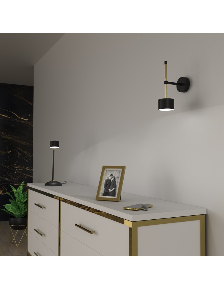 Milagro Kinkiet ARENA BLACK/GOLD 1xGX53 MLP7759 Milagro Kinkiet ARENA BLACK/GOLD 1xGX53 MLP7759
