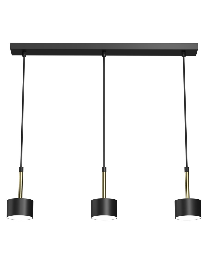 Milagro Lampa wisząca ARENA BLACK/GOLD 3xGX53 MLP7761