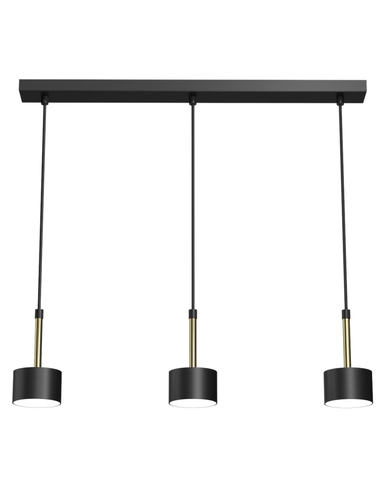 Milagro Lampa wisząca ARENA BLACK/GOLD 3xGX53 MLP7761