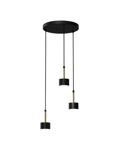 Milagro Lampa wisząca ARENA BLACK/GOLD 3xGX53 MLP7762