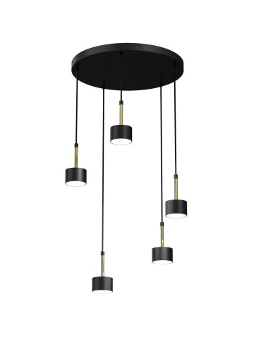 Milagro Lampa wisząca ARENA BLACK/GOLD 5xGX53 MLP7763