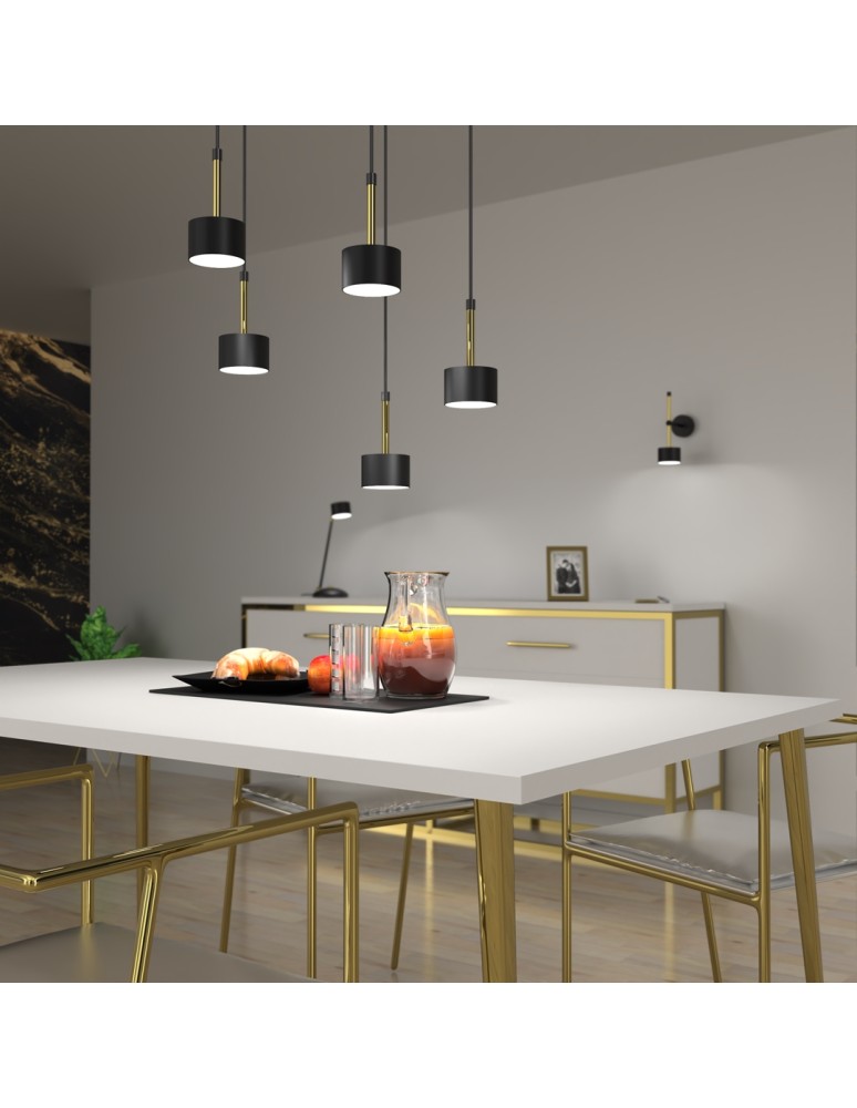 Milagro Lampa wisząca ARENA BLACK/GOLD 5xGX53 MLP7763 Milagro Lampa wisząca ARENA BLACK/GOLD 5xGX53 MLP7763