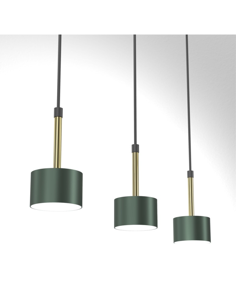 Milagro Lampa wisząca ARENA GREEN/GOLD 3xGX53 MLP7767 Milagro Lampa wisząca ARENA GREEN/GOLD 3xGX53 MLP7767