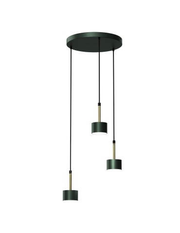 Milagro Lampa wisząca ARENA GREEN/GOLD 3xGX53 MLP7768