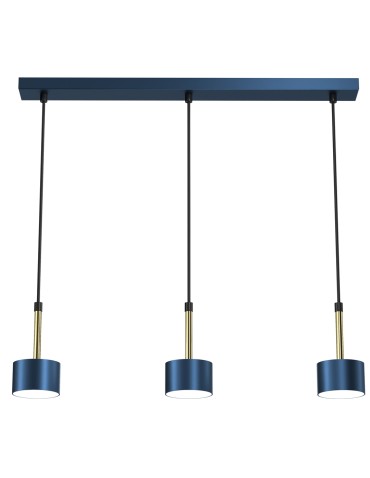 Milagro Lampa wisząca ARENA BLUE/GOLD 3xGX53 MLP7773