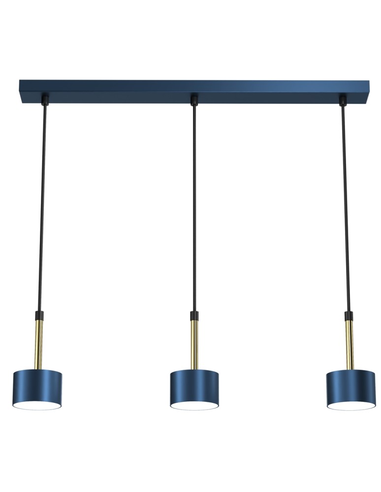 Milagro Lampa wisząca ARENA BLUE/GOLD 3xGX53 MLP7773