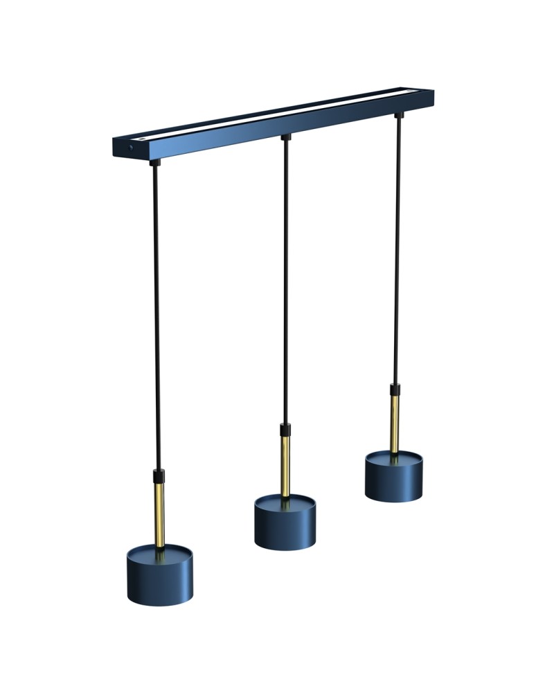 Milagro Lampa wisząca ARENA BLUE/GOLD 3xGX53 MLP7773