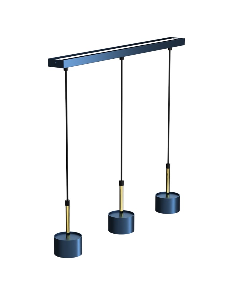 Milagro Lampa wisząca ARENA BLUE/GOLD 3xGX53 MLP7773
