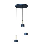 Lampy wiszące niebieskie - Milagro Lampa wisząca ARENA BLUE/GOLD 3xGX53 MLP7774 - product 1