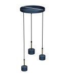 Lampy wiszące niebieskie - Milagro Lampa wisząca ARENA BLUE/GOLD 3xGX53 MLP7774 - product 3