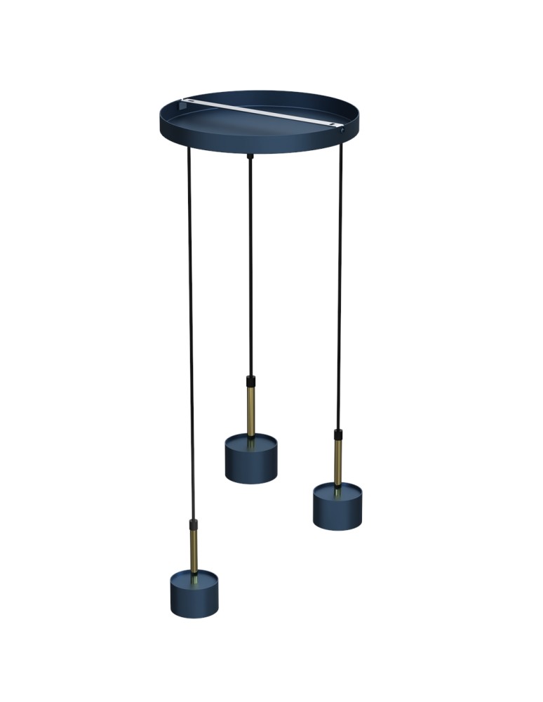 Milagro Lampa wisząca ARENA BLUE/GOLD 3xGX53 MLP7774