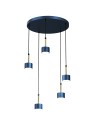 Milagro Lampa wisząca ARENA BLUE/GOLD 5xGX53 MLP7775