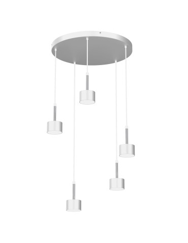 Milagro Lampa wisząca ARENA WHITE/SILVER 5xGX53 MLP7781