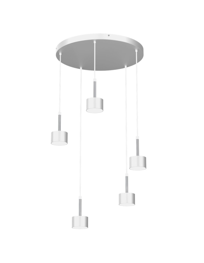 Milagro Lampa wisząca ARENA WHITE/SILVER 5xGX53 MLP7781 Milagro Lampa wisząca ARENA WHITE/SILVER 5xGX53 MLP7781