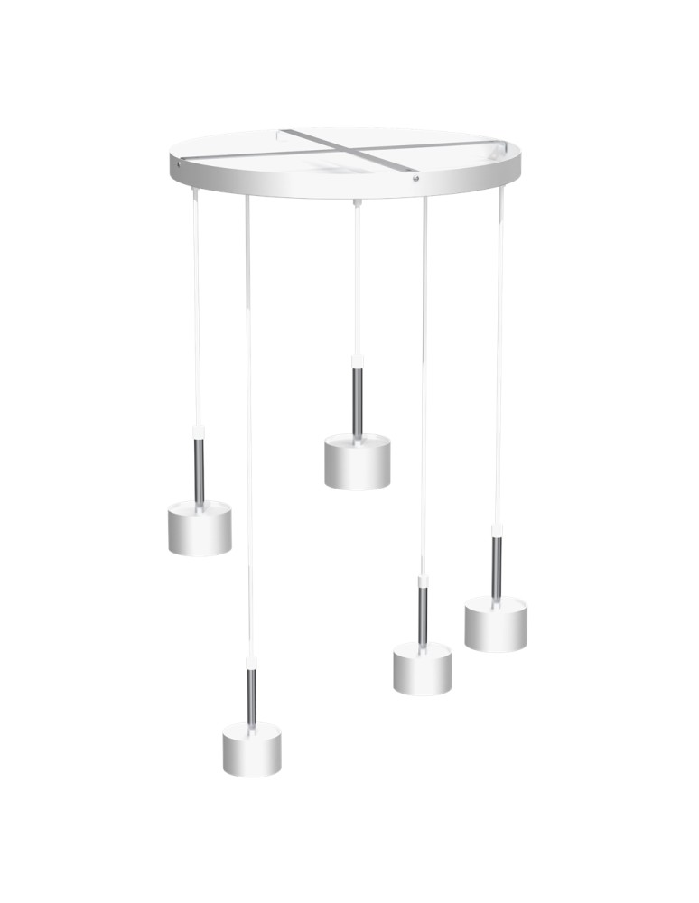 Milagro Lampa wisząca ARENA WHITE/SILVER 5xGX53 MLP7781 Milagro Lampa wisząca ARENA WHITE/SILVER 5xGX53 MLP7781