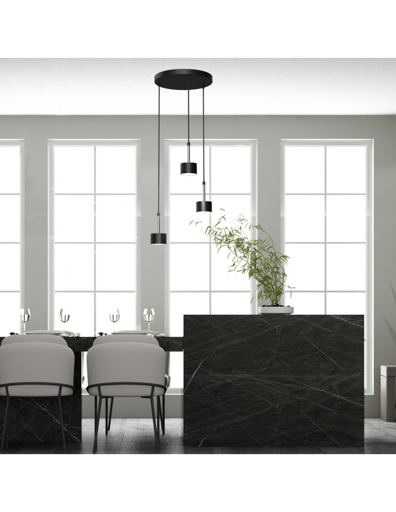 Milagro Lampa wisząca ARENA BLACK/SILVER 3xGX53 MLP7786 Milagro Lampa wisząca ARENA BLACK/SILVER 3xGX53 MLP7786