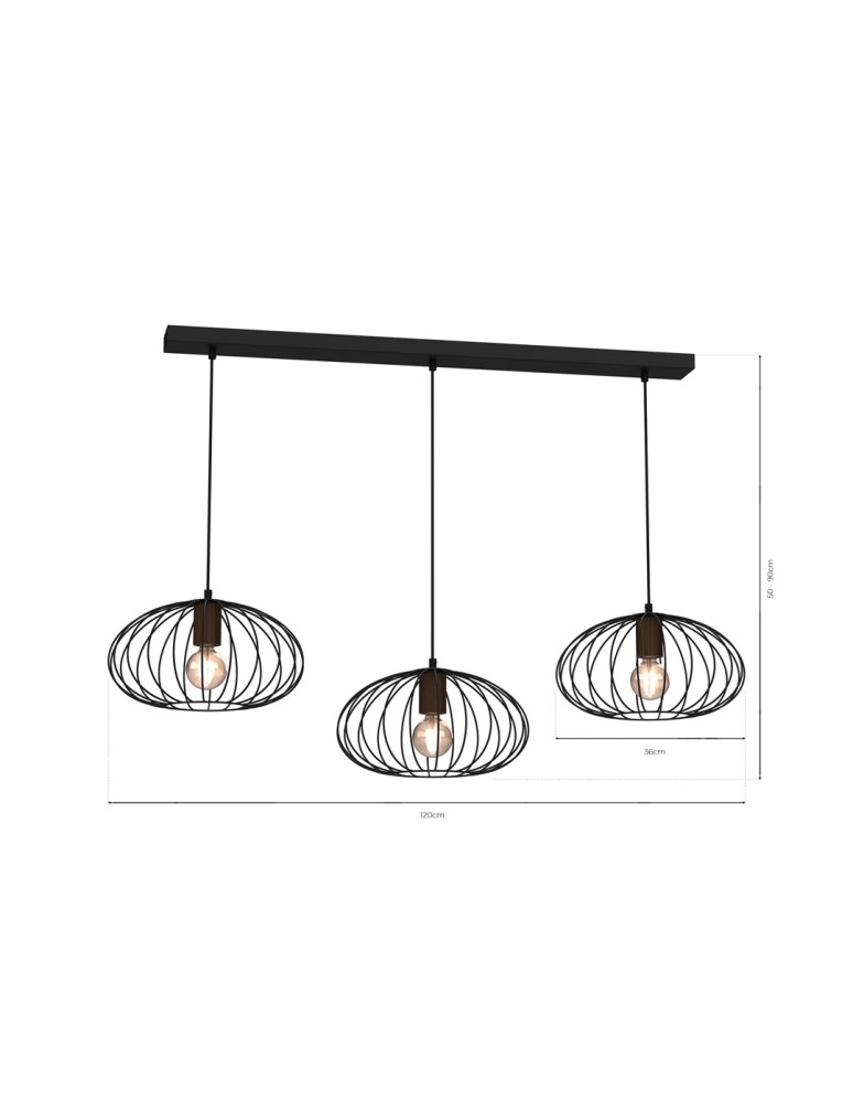 Milagro Lampa wisząca MERIDIANO 3xE27 MLP7960 Milagro Lampa wisząca MERIDIANO 3xE27 MLP7960