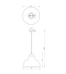 Milagro Lampa wisząca CORIN GREEN 1xE27 MLP7983 Milagro Lampa wisząca CORIN GREEN 1xE27 MLP7983