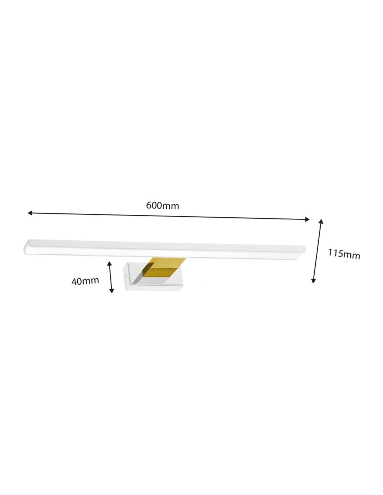 Milagro Kinkiet SHINE WHITE/GOLD 60cm 13,8W LED ML7884