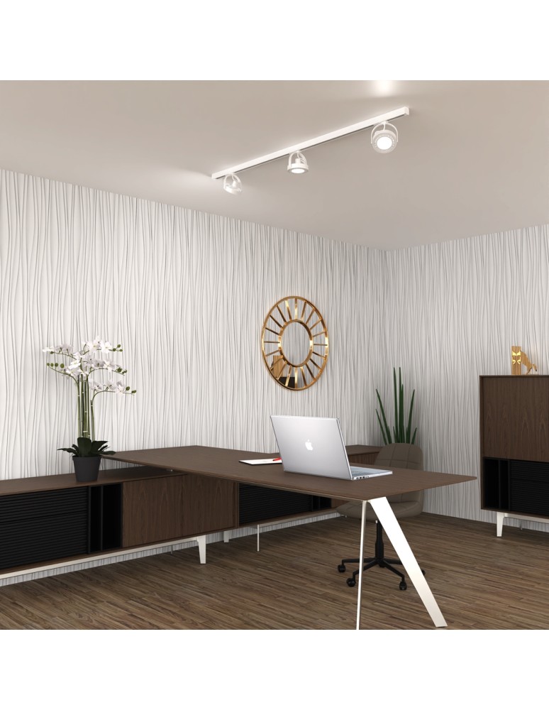 Gotowe zestawy szynoprzewodów - Milagro Zestaw Szynoprzewód 3xLugar (AR111-GU10) + Prowadnica 1,5m - Biały ML7449 - product kolory-swiatla.pl 4