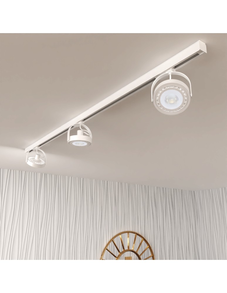 Gotowe zestawy szynoprzewodów - Milagro Zestaw Szynoprzewód 3xLugar (AR111-GU10) + Prowadnica 1,5m - Biały ML7449 - product kolory-swiatla.pl 5