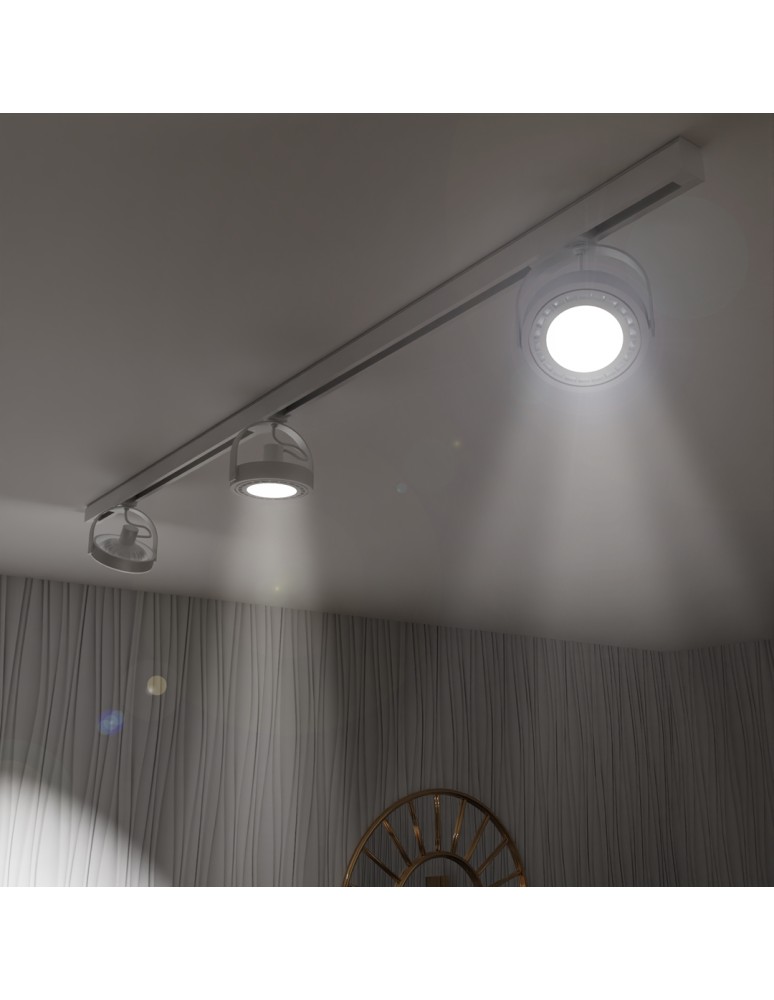 Gotowe zestawy szynoprzewodów - Milagro Zestaw Szynoprzewód 3xLugar (AR111-GU10) + Prowadnica 1,5m - Biały ML7449 - product kolory-swiatla.pl 6