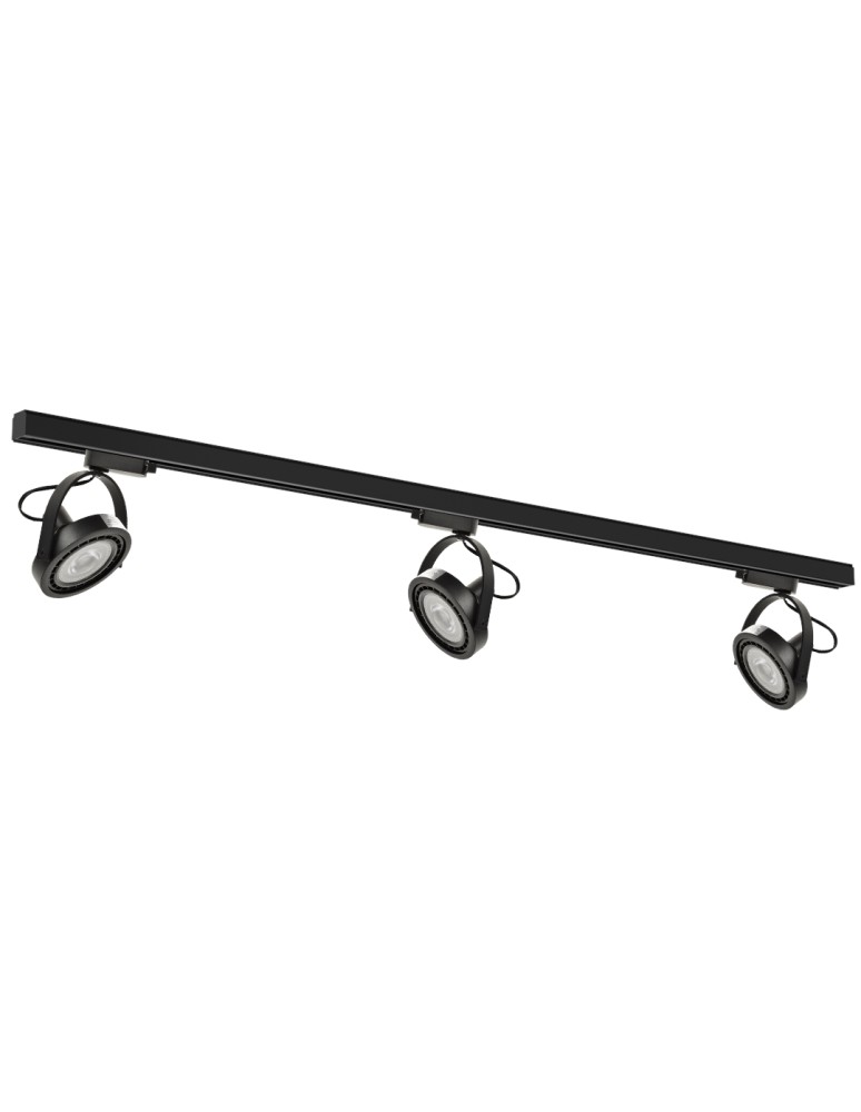 Milagro Zestaw Szynoprzewód 3xLugar (AR111-GU10) + Prowadnica 1,5m - Czarny ML7912