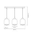 Lampy wiszące na listwie - Milagro Lampa wisząca SOMBRA MIX 3xE27 MLP8368 - product 6