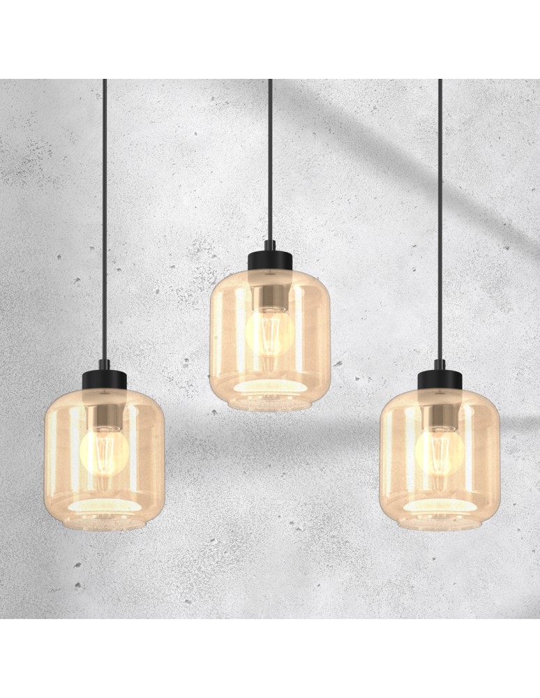 Milagro Lampa wisząca SOMBRA AMBER 3xE27 MLP8371 Milagro Lampa wisząca SOMBRA AMBER 3xE27 MLP8371