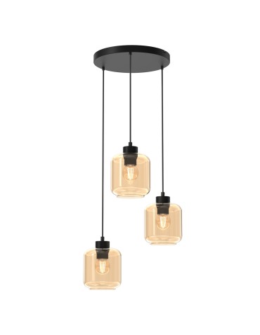 Milagro Lampa wisząca SOMBRA AMBER 3xE27 MLP8372