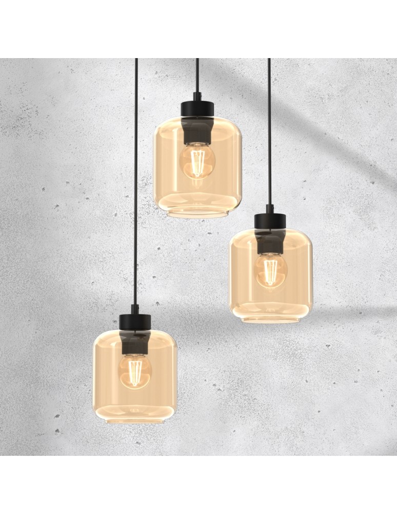 Milagro Lampa wisząca SOMBRA AMBER 3xE27 MLP8372 Milagro Lampa wisząca SOMBRA AMBER 3xE27 MLP8372