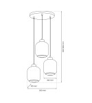 Milagro Lampa wisząca SOMBRA AMBER 3xE27 MLP8372 Milagro Lampa wisząca SOMBRA AMBER 3xE27 MLP8372