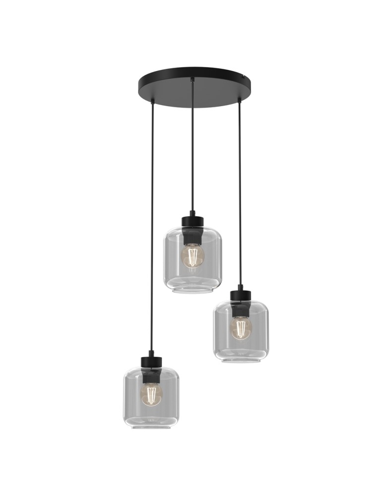 Milagro Lampa wisząca SOMBRA SMOKED 3xE27 MLP8375