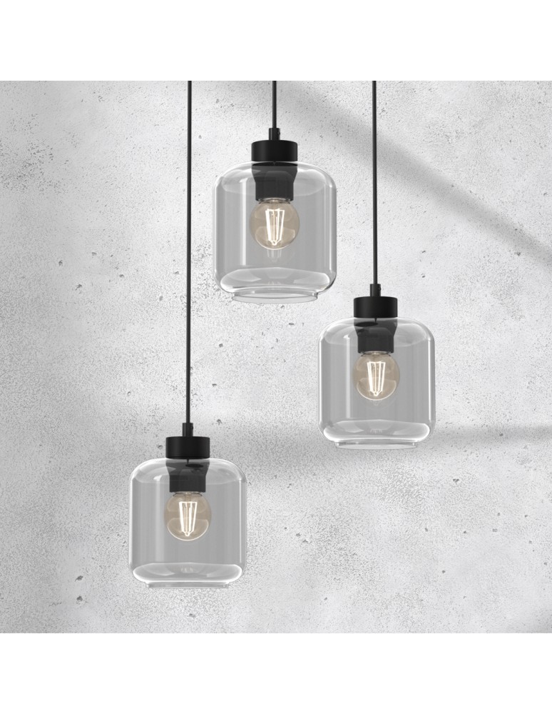 Milagro Lampa wisząca SOMBRA SMOKED 3xE27 MLP8375